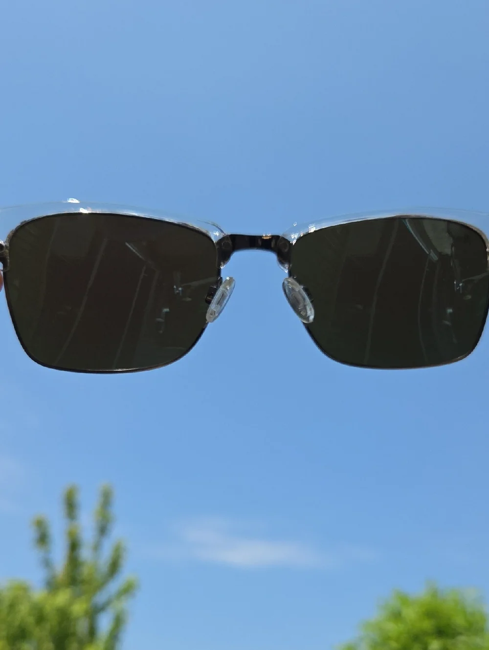 Maui Jim Kawika MJ B257 05CR Clear Frame Blue Mirrored Lens Sunglasses